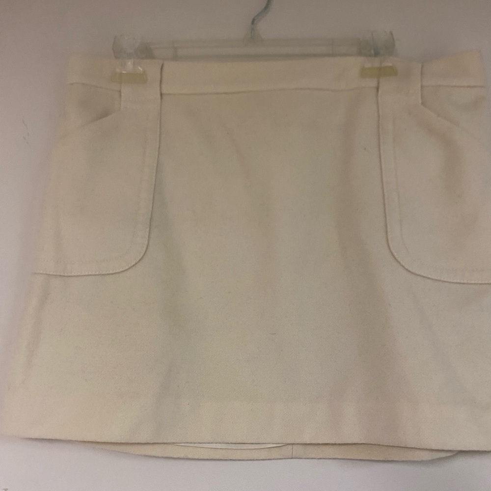 J. Crew Ivory Mini Skirt